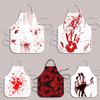Halloween Waterproof Apron For Adults In Bloodstain Design With Sleeveless Style