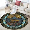 Fuel Transport Iconography Round Area Rug Under Office Chairs Bedroom Living Room Home Decor