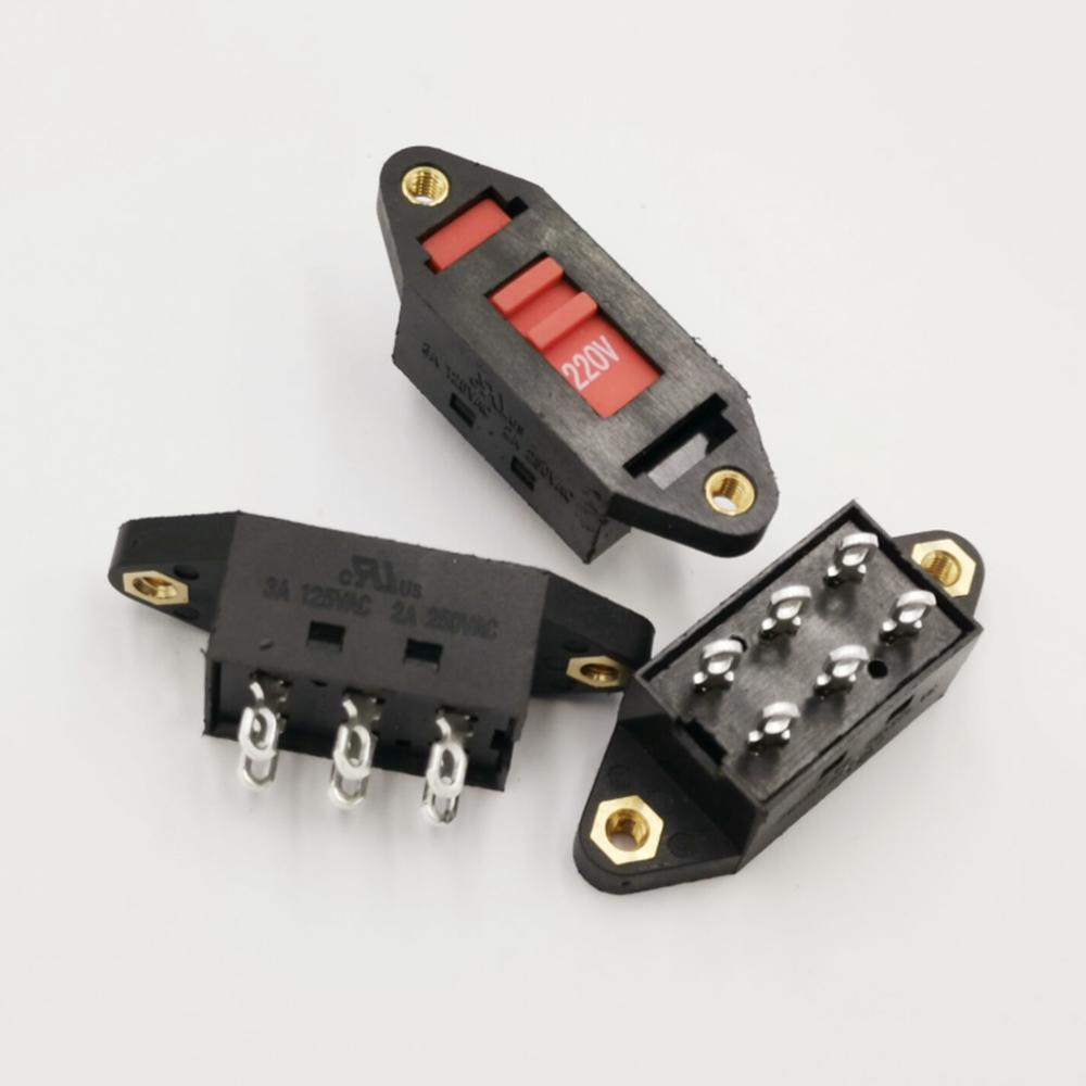 AC 110V-220V 6 Pin Terminals DPDT Voltage Selector Slide Switch