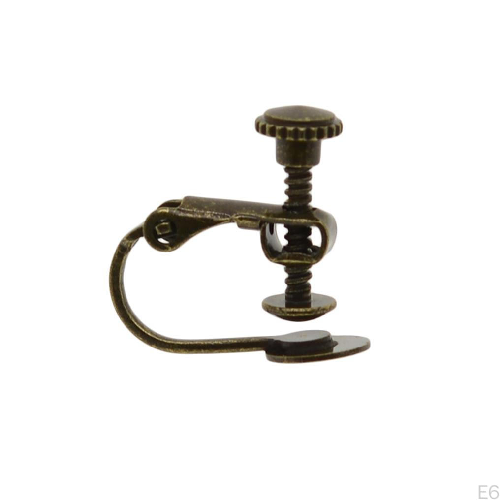 10 kusů nastavitelné šroubovací náušnicové spony ušní dráty Podložka pro