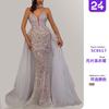 Rochie Elegantă Sirena cu Paiete Fără Mâneci Lungă Femei 2025 Rochie Formală de Petrecere
