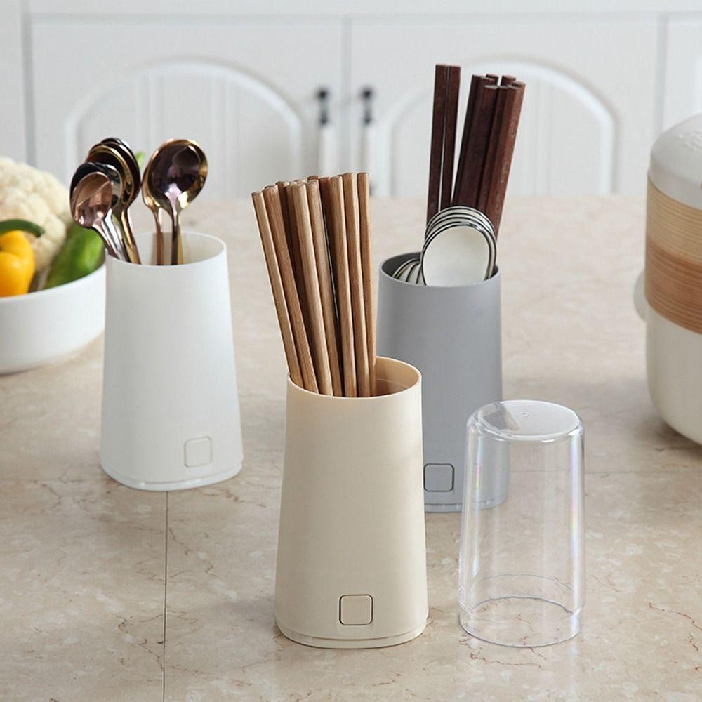Plastic Chopstick Cage Dustproof Cutlery Storage Box Creative Cutlery Holder  Spoon