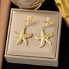Simple Starfish Ear Studs Exaggerated Starfish Dangle Earring for Summers Holiday