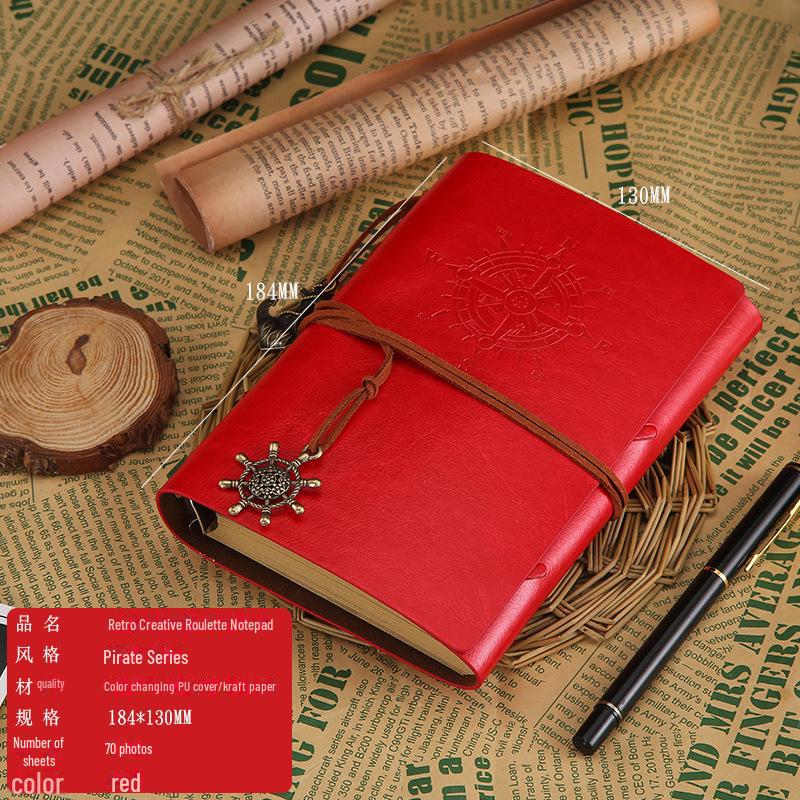 A6 European Retro Kraft Loose-Leaf Business Planner Notepad (Customizable Logo)