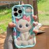 Phone Case: 2D Flat Design, Fits iPhone 18, 17, 16, 15, 14, 13 Pro Protective Cases, Little White Cat with a Bow, Perfect Holiday Gift for Christmas a
