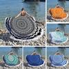 Floral Mandala Round Beach Towel Quick Dry Absorbent Microfiber Yoga Mat Sandproof Outdoor Picnic Blanket For Beach Travel Pool