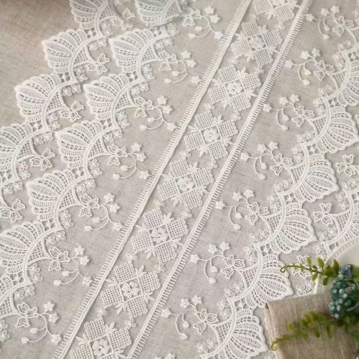 Chemin de table en dentelle Nappe de couverture pour meuble TV européen Serviette Nappe américaine Serviette décorative Nappe longue Chemin de table décoratif Chemin de table pour table basse