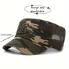 1pc Embroidered Camouflage UV Protection Mesh Breathable Flat Cap, Suitable For Outdoor Activities, For Men Women