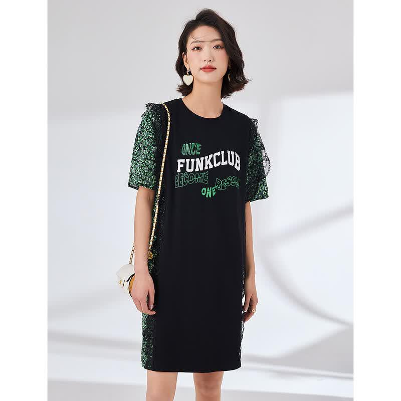 ORIGIN Women s Round Neck Printed Mini Dress M