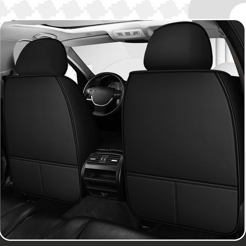 Universal 5-Piece Car Seat Covers Classic Black White | Breathable Durable Fabric, All-Season Protection for Sedan, SUV, Truck