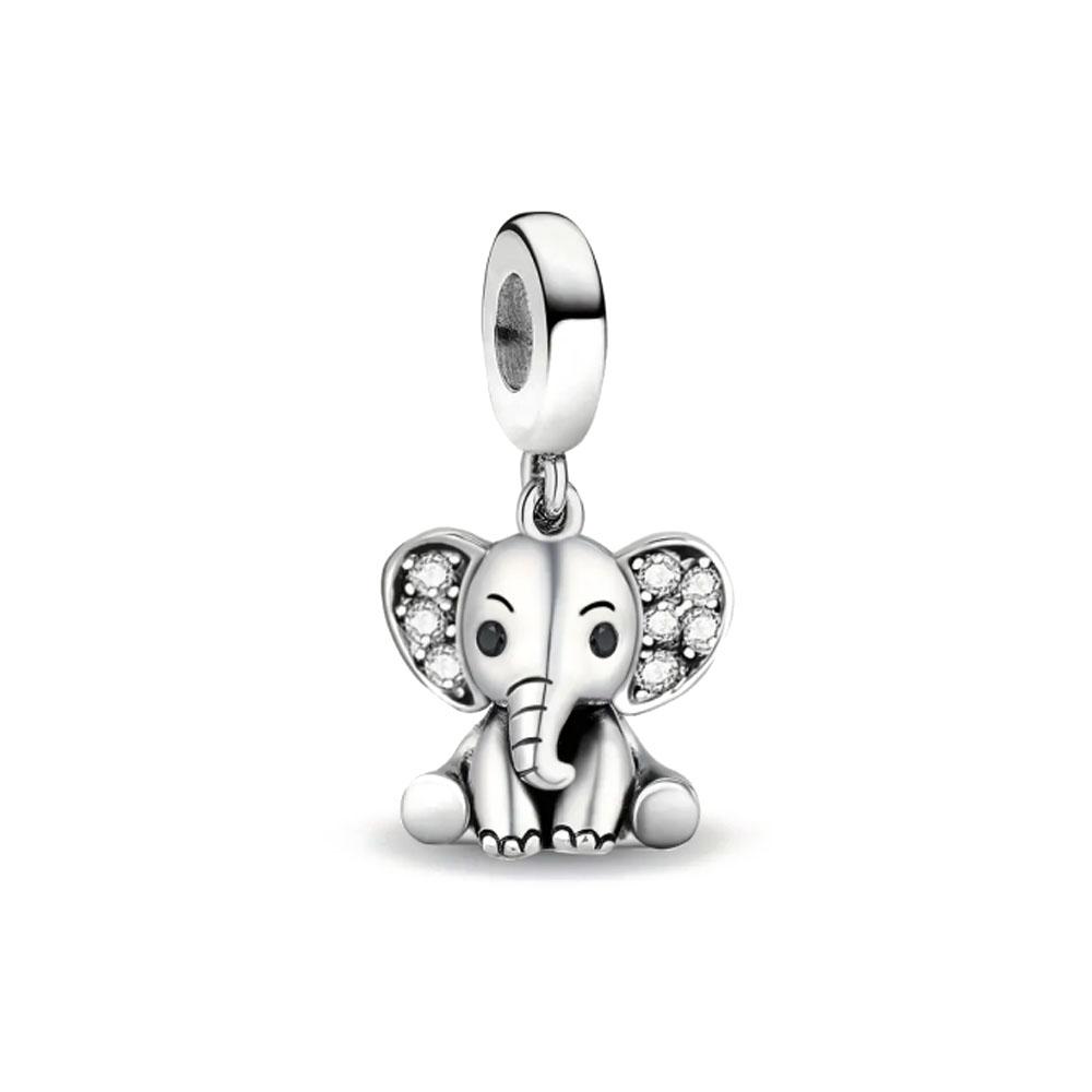 Niedlicher Cartoon Biene Elefant Schneeflocke Schloss Anhänger Hellblau Mond Stern Perle Passend Armband Halskette Kupfer Party Schmuck