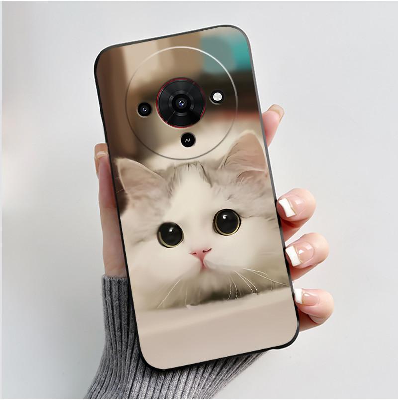 Cute Cartoon Case For ZTE Blade A76 5G Z2469N Capa Funda Printing Shell Protective Cover Soft Silicone Black Casing Coque