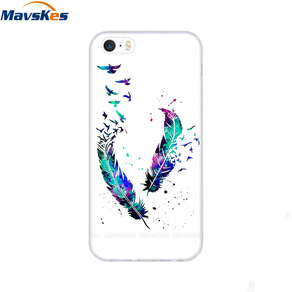 soft tpu case for iPhone 4 4s 5 5s SE 6 6s cute cartoon cat flower fashionable silicone phone case cover full protective coque