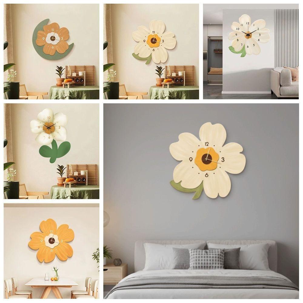 Slient Decor Flower Creative Clock 30cm Home Clock Fashion Simple Wall Clock  Birthday Gifts