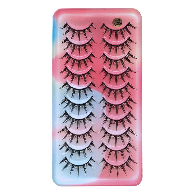 009: 10 Pairs Full-Length False Eyelashes - Natural Thick Barbie Style