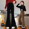 Girls' Micro-Flared Black Pants - Stylish & Warm for Autumn/Winter 2025