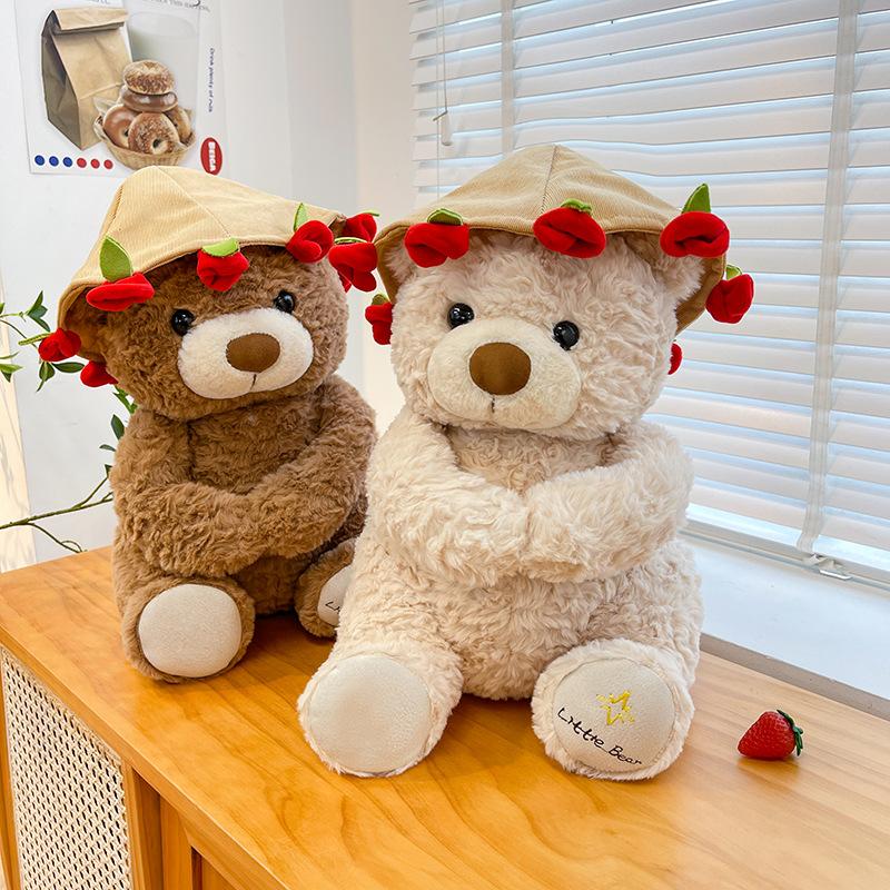 The New Valentine's Day Holding a Rose Bear Doll Is a Dual Interpretation of Romance and Heart To Give Girlfriend Gifts