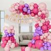 Balloon garland butterflies pink purple balloons for birthday 1st birthday xxl 133pcs