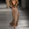 Women's Sequined Long Evening Gown Top Skirt Set