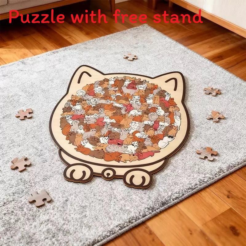 Morandi Puzzle For Adults And Kids Handmade Wooden Jigsaw With Stand