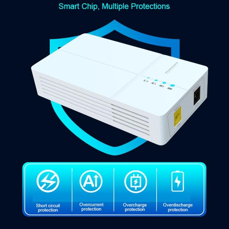 High Capacity 7800mAh 12V 2A Uninterruptible Power Supply Backup for Router Modem Wifi Router Electrical Accessories