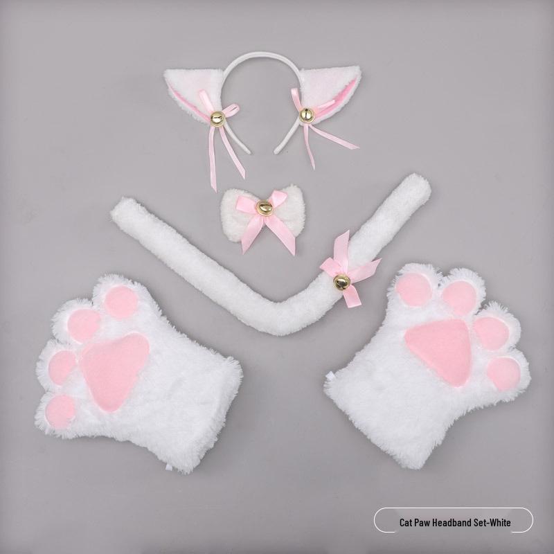 Plush Lolita Cat Paw Gloves for Cosplay & Kids' Performances