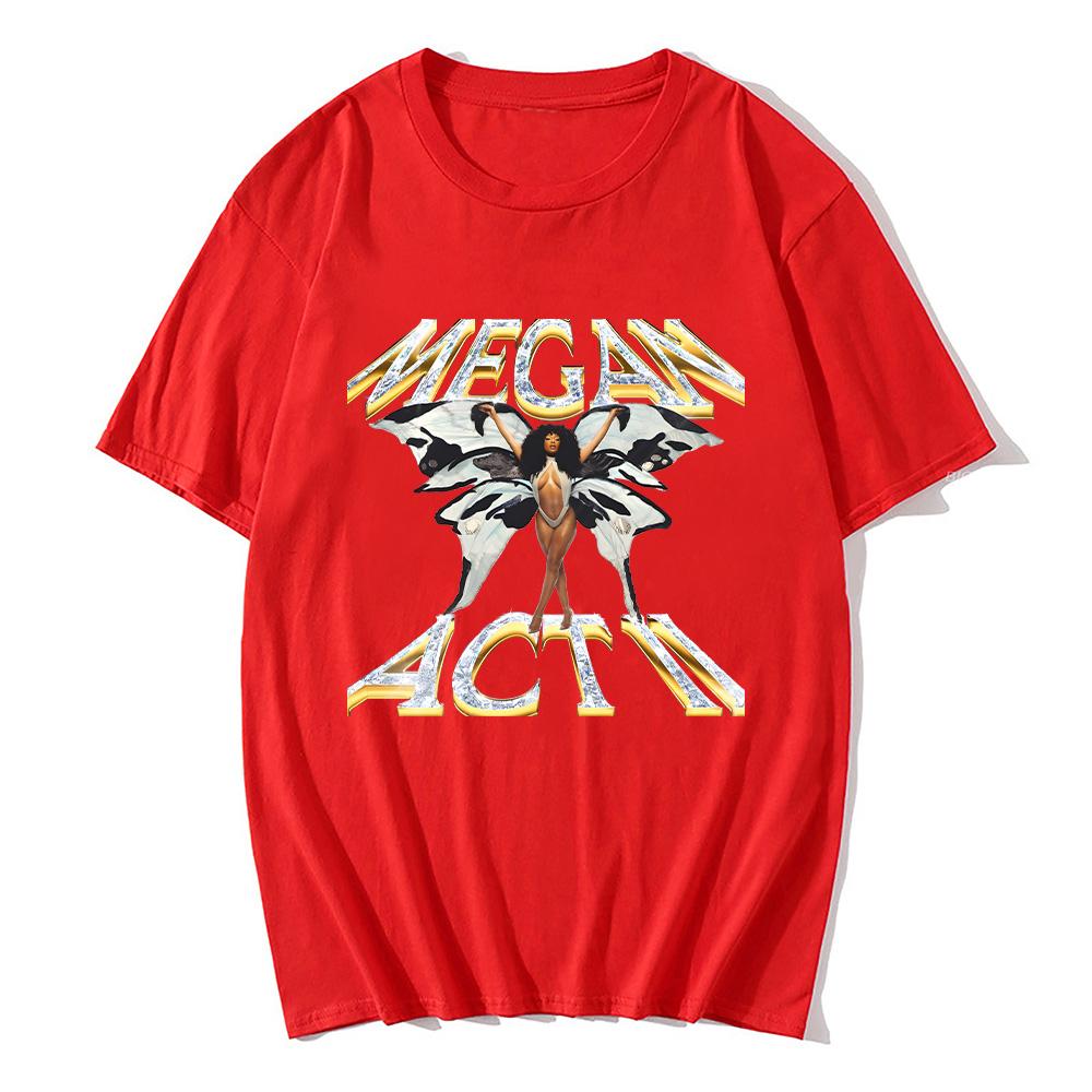 Megan Thee T-shirts Stallion MEGAN Act Ll Deluxe LP New Design Tshirts Chic Women Cotton Tees Summer New Y2K Tops Casual Clothes