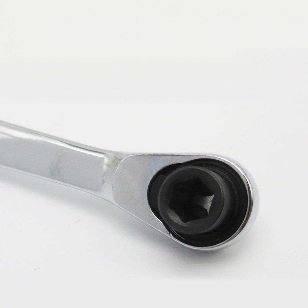 Mini 1/4 Inch Double Ended Quick Socket Ratchet Wrench Rod Screwdriver Bit Tool  Chrome Vanadium Steel Ratchet Handle Wrench YSL