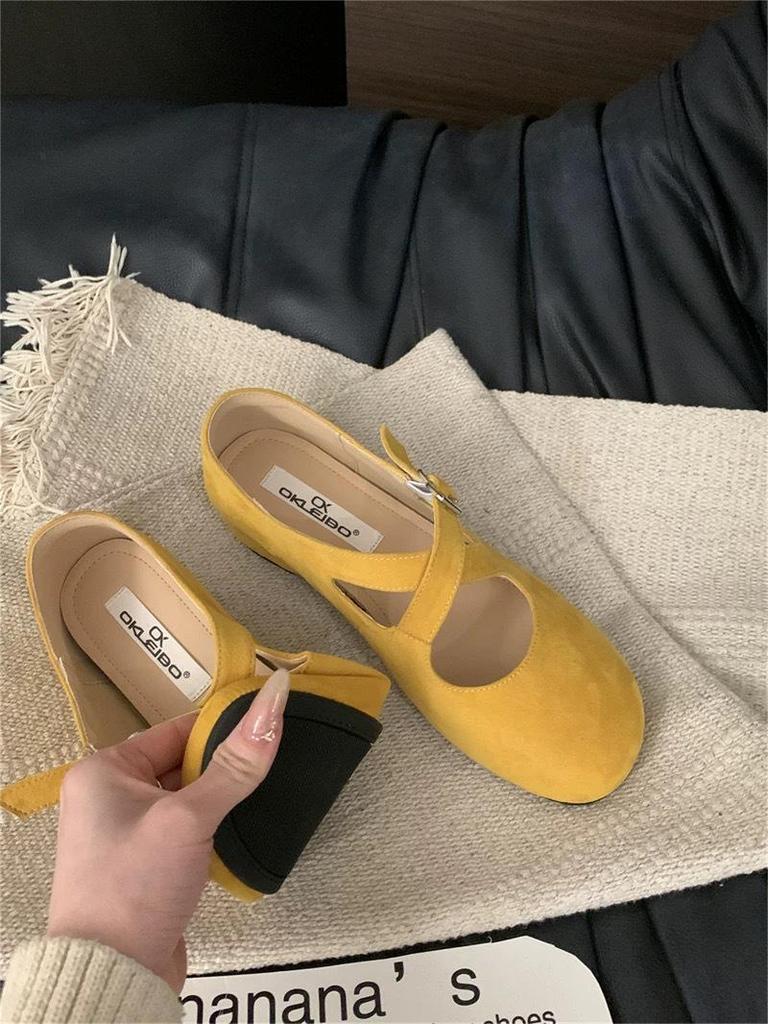 Spring 2025 Korean Style Mary Jane Women's Ballet Flats - Round Toe, Low-Cut