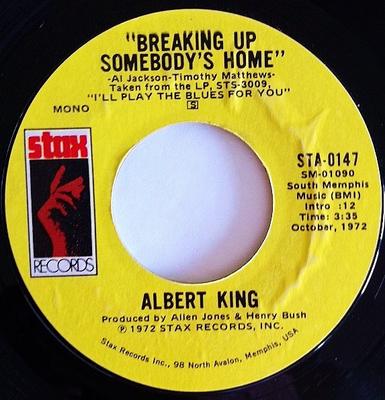 7inch Record ALBERT KING - Breaking Up Somebody's Home STA0147 Stax 1972 US Soul/Funk Used