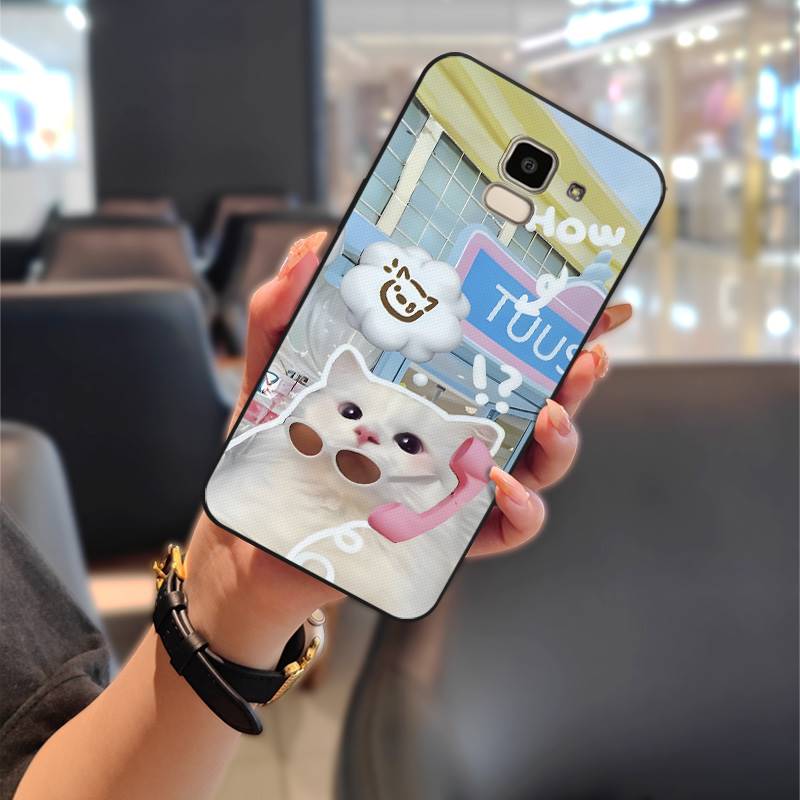 Shockproof Dirt-resistant Phone Case For Samsung Galaxy J6 2018/SM-J600F Durable Silicone Cartoon Anti-dust Soft case