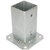 KOTARBAU® Pied de poteau à visser 70 x 70 mm Galvanisé à chaud Poteaux carrés en bois Poteau Support de poteau Porteur de clôture