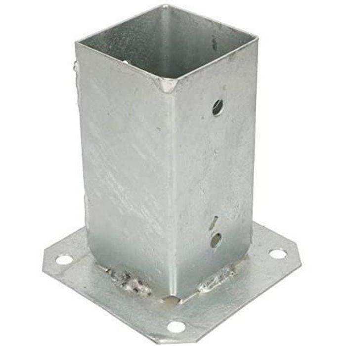 KOTARBAU® Pied de poteau à visser 70 x 70 mm Galvanisé à chaud Poteaux carrés en bois Poteau Support de poteau Porteur de clôture