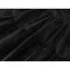 Girls Wednesday Addams Costume Dress, Gothic Party Cosplay, Halloween Role Play, Black Polyester Dress, 140cm