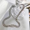 Gold Double D Titanium Steel Chain Necklace - Bold European & American Style for Women
