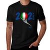 Italy Euro Soccer 2021 Logo TShirt Vintage Print Crew Neck Tee