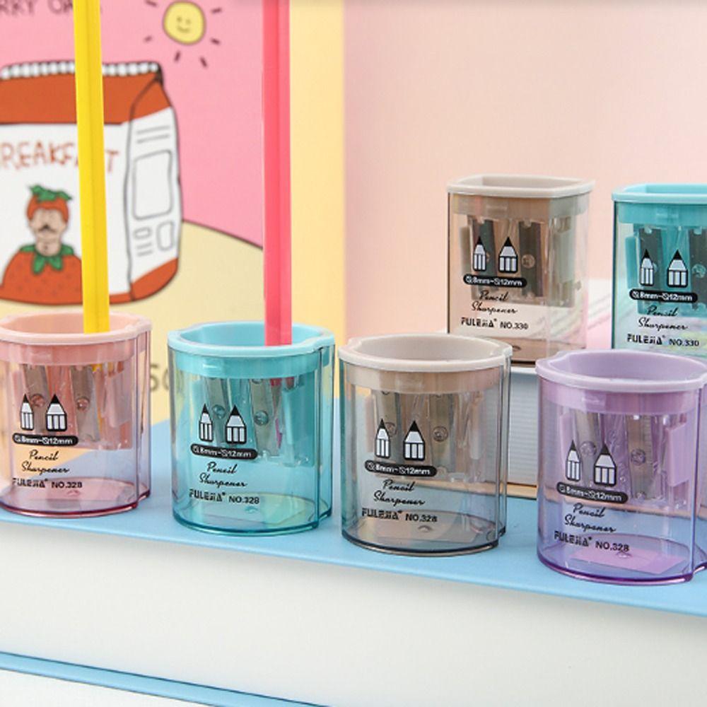 Double Hole Double Hole Pencil Sharpener Cutting Machine Simple Pencil Cutter  School Supplies