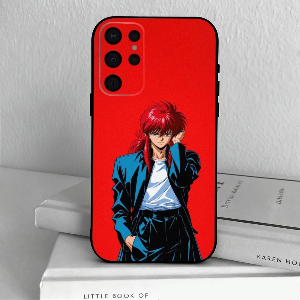 Anime Y-Yu Yu H-Hakusho-O Phone Case For Samsung S25,S24,S21,S22,S23,S30,Ultra,S20,Plus,Others Soft Black Cover