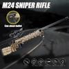 Military Gun MK14 Battle Rifle Army M24 Sniper Rifle Model Building Blocks Set Weapon Bricks Kits Toys For Children Boys Gifts