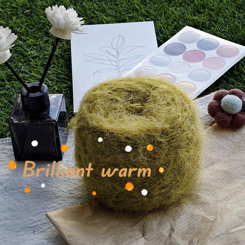 50g/roll Blended Synthetic Long Fur Mink Velvet Yarn Fine Mohair Handmade DIY Knitted Sweater Scarf Hat Long Fur Crochet Yarn
