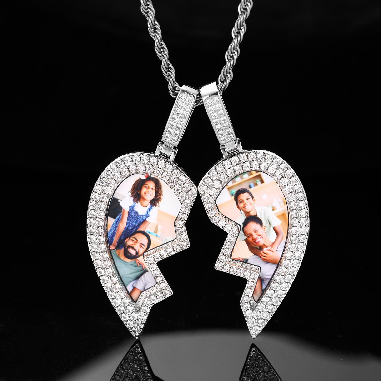 European & American Cross-Border Heart Photo Frame Pendant Necklace
