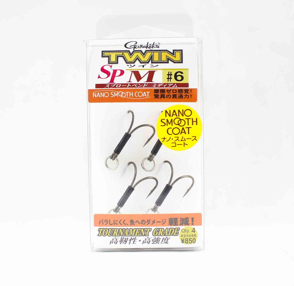 Gamakatsu 68640 Double Hook SP M Nano Coat Size 6 ,4 Per Pack (5265)