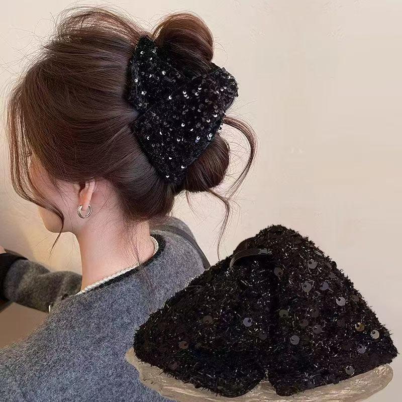 Pinza per Capelli a Forma di Fiocco Laccato Taglia Grande Tenuta Forte Clip a Granchio per Coda di Cavallo Accessorio per Capelli per Donne Capelli Lunghi Spessi Casa Esterno