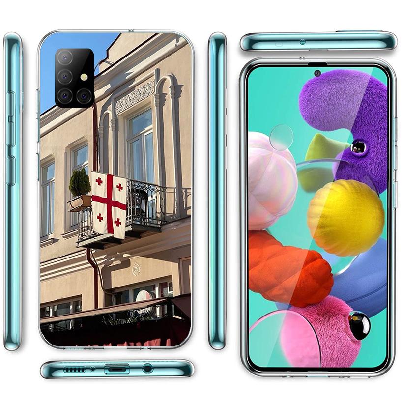 Georgia Flag Cover Phone Case For Samsung Galaxy A12 A22 A32 A52 A72 A02S Phone Case Note 20 Ultra 10 S10 Plus A51 A71 A50S A20S