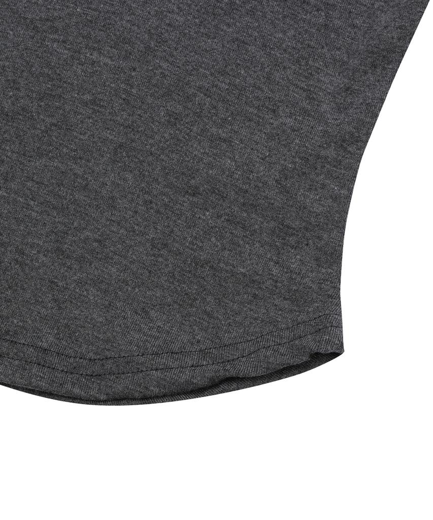 Mucent Bellin V-Neck Cropped Rolled Short Sleeve T-Shirt (5 Colors)