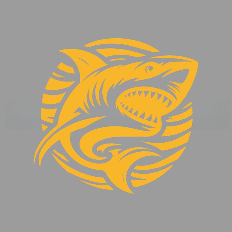 Shark surfing with teeth bared creative&funny stickers for cartoon fans&lover,high quality for car trucks motorcycles &laptops