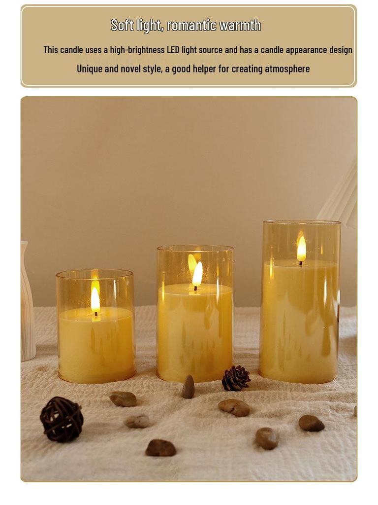 LED Acrylic Bullet Candle Lights: Realistic Flame, Perfect for Weddings & Romantic Bar Décor