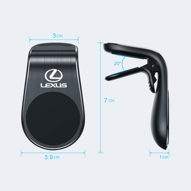 1Pcs Magnetic Car Emblem Phone Holder 360 Rotation Bracket For Lexus F SPORT GX460 Ct200h IS250 ES 220D IS200 Fsport GS GX IS LS