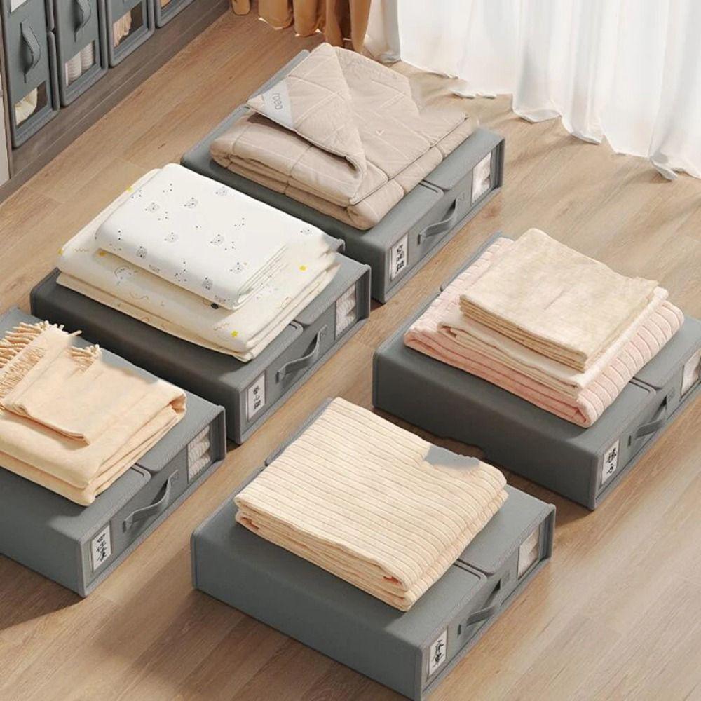 Non-woven Bed Sheet Storage Box Large Capacity Fabric Storage Bins  Four-piece