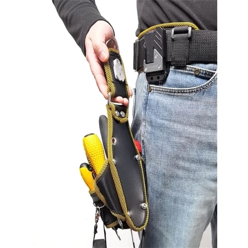 Laxewzul Waist Bag, Nail Pouch with Detachable Tool Holder, Tool Organizer, Accessory Organizer, Waterproof, Durable, Lightweight Nylon Material, Belt